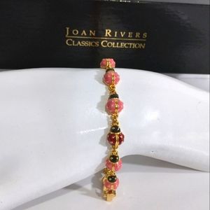 New JOAN RIVERS Pink Ladybug Bracelet